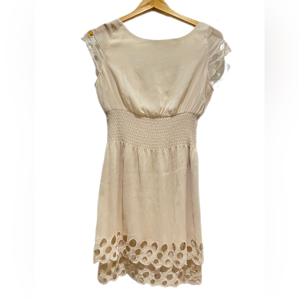 Cream Eyelet Dress